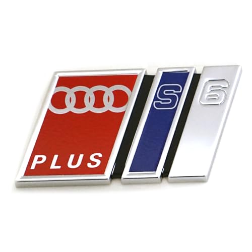 Audi 4A9853735C2ZZ Schriftzug S6 Plus Avant Heckklappe Logo Emblem Plakette, selbstklebend