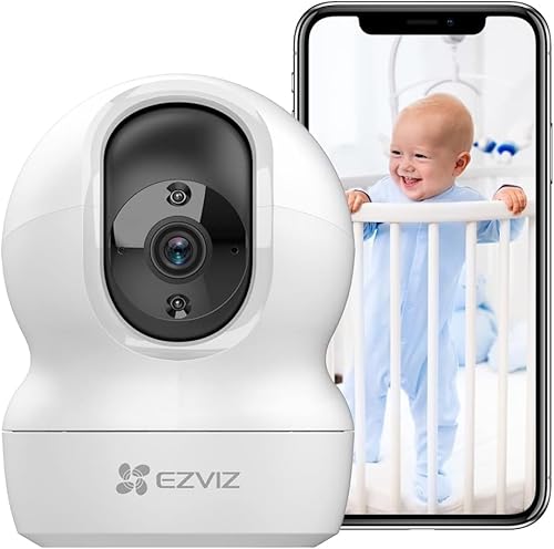 EZVIZ WLAN IP Kamera, 2K Überwachungskamera mit Zwei-Wege-Audio, 350 ° Schwenkung / 55 ° Neingung, SD Kartenslot und Bewegungserkennung, für Kinder Tiere, kompatibel mit Alexa, Cloud Service, CP1