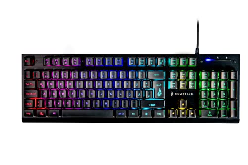 SureFire Kingpin X2 Multimedia Metal RGB Gaming Keyboard QWERTZ German