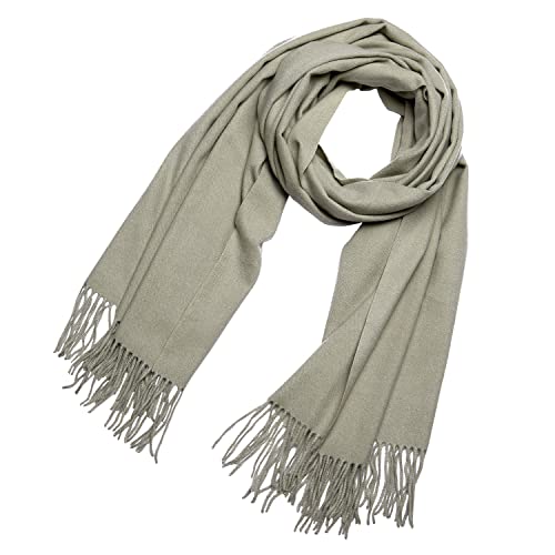 DonDon Damen Winter-Schal groß und flauschig 200 x 70 cm - Lindgrün