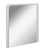 FACKELMANN LED Spiegel Milano 80 / Wandspiegel mit Design-LED-Beleuchtung/Maße (B x H x T): ca. 80 x 80 x 3 cm/Lichtfarbe: Kaltweiß/Leistung: 13,5 Watt/Badspiegel mit austauschbaren LEDs