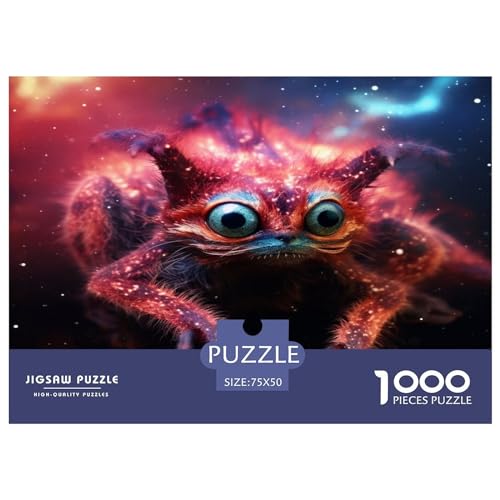 Starry Night Lemur Für Erwachsene 1000 Teile Puzzles Lernspiel Family Challenging Games Home Decor Geburtstag Stress Relief 1000pcs (75x50cm)