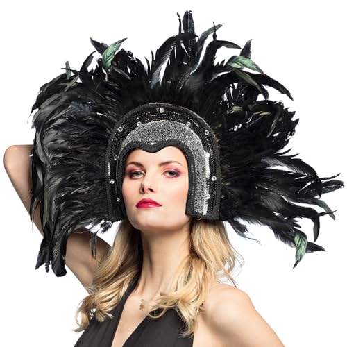 Boland 00375 - Kopfschmuck Showgirl, Einheitsgröße, schwarz