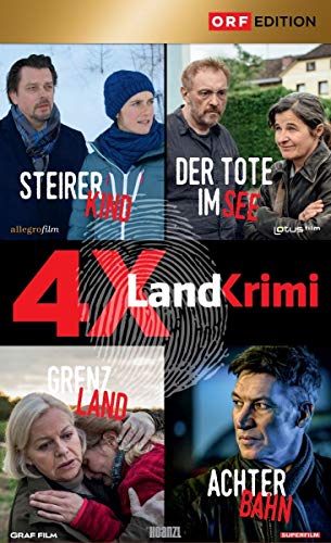 4x Landkrimi-Set: Steirerkind / Der Tote im See / Grenzland / Achterbahn [4 DVDs]