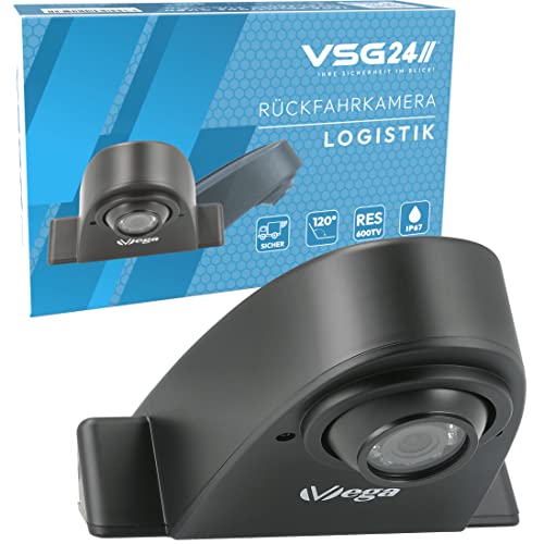 VSG24 Transporter Kugelkopf Rückfahrkamera, Sprinter Kamera inkl. Adapter Kabel, 600TV Auflösung, Nachtsicht, 120° Winkel, 12 V, IP68 - Schwarz