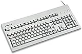 CHERRY G80-3000, Deutsches Layout, QWERTZ Tastatur, kabelgebundene Tastatur, mechanische Tastatur, CHERRY MX BLUE Switches, Hellgrau