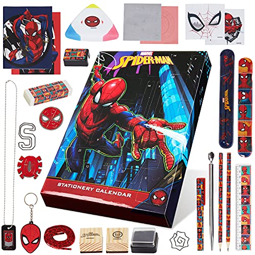 Marvel Adventskalender 2022 Kinder, Spiderman Schreibwaren Adventskalender Kinder