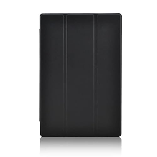 Ledertasche Kompatibel mit Sony Xperia Z2 Z3 Z4 Tablet PC Tasche Ständer Magnetische Smart Cover (Color : Black, Size : for Sony Xperia Z4)