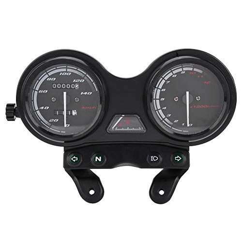 Yctze DC 12V Motorrad Motorrad 12000RPM LCD Kilometerzähler Tachometer Universal Digital Tachometer Drehzahlmesser ÖlstanErsatz für DSanzeige Messgerät passend für YBR 125