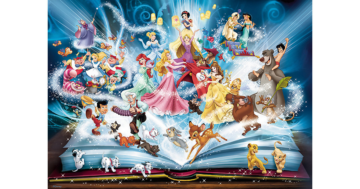 Puzzle 1500 Teile, 80x60 cm, Disney's magisches Märchenbuch 2