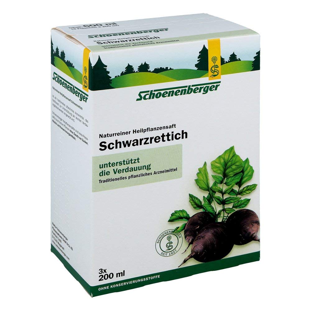 SCHWARZRETTICH Schoenenberger Heilpflanzensäfte 3X200 ml