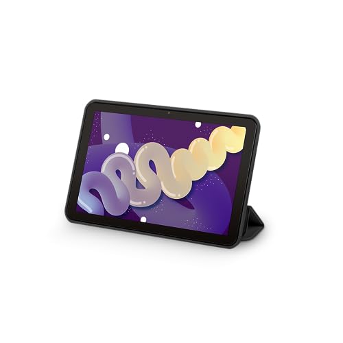 SPC Cosplay Sleeve 3 Schutzhülle für Tablet kompatibel mit SPC Gravity 3/3 SE / 3 Pro / 3 4G Senior Edition mit Standfunktion, faltbar, Schwarze Oberfläche