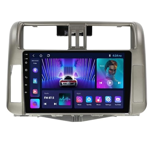 Android 11 IPS Autoradio Für Toyota Prado 150 2009-2013 Mit Wireless CarPlay/Android Auto 9 Zoll Touchscreen DAB DSP RDS Mirror Link Rückfahrkamera + Lenkradsteuerung (Size : M100S - 4 Core 1+16G WIF