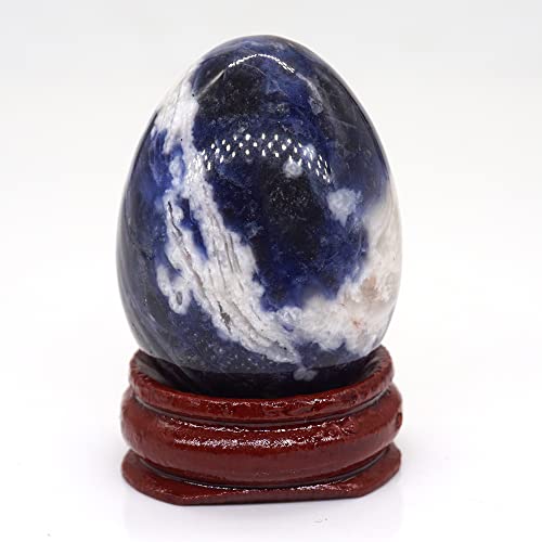 30X40mm Egg Shape Stone Natural Healing Crystal Kegel Massage Accessories Gemstone Reiki Home Decor,Blue Sodalite,5 PCS