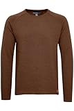 Blend John Herren Strickpullover Feinstrick Pullover Mit Rundhals Und Melierung Aus 100% Baumwolle, Größe:XL, Farbe:Mocca Brown (71508)