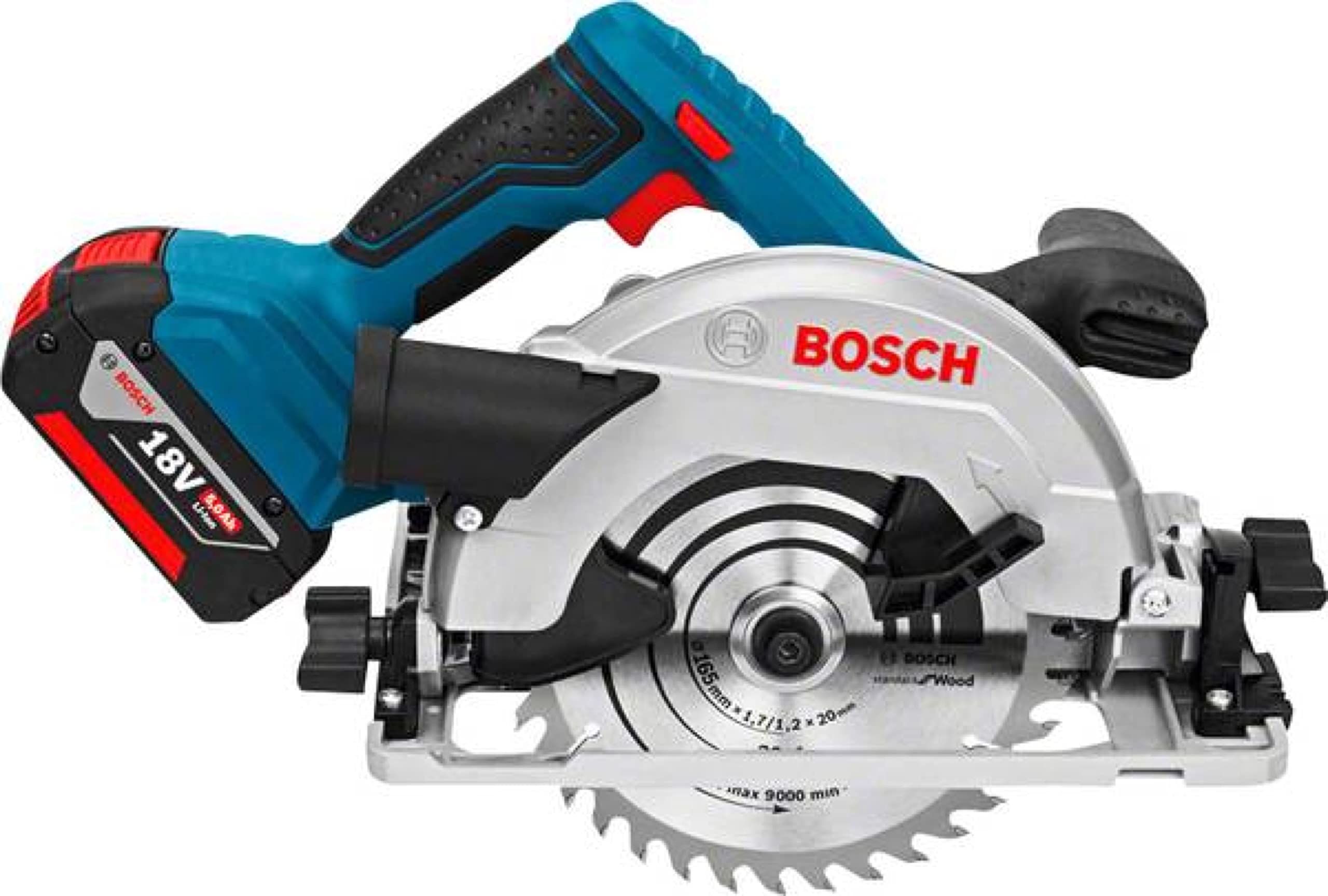 Bosch Professional 18V System Akku-Handkreissäge GKS 18V-57 G (kompatibel mit Führungsschiene, Schnitttiefe: 57 mm, inkl. 2x4.0 Ah Akku, Schnelladegerät GAL 18V-40, 1x Kreissägeblatt, in L-BOXX 238)