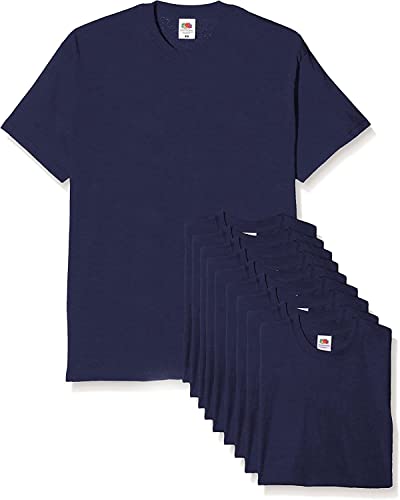 Fruit of the Loom Herren Original T. T-Shirt, Navy, S (10er Pack)