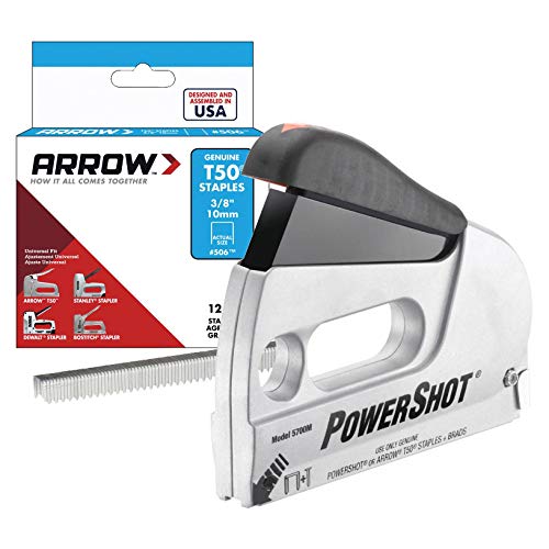 Arrow 5700 PowerShot Heftpistole, robust, Edelstahl/Schwarz