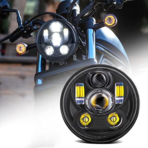 5-3/4 5,75 Zoll 45W LED Scheinwerfer für Harley Davidson Motorräder Scheinwerfer
