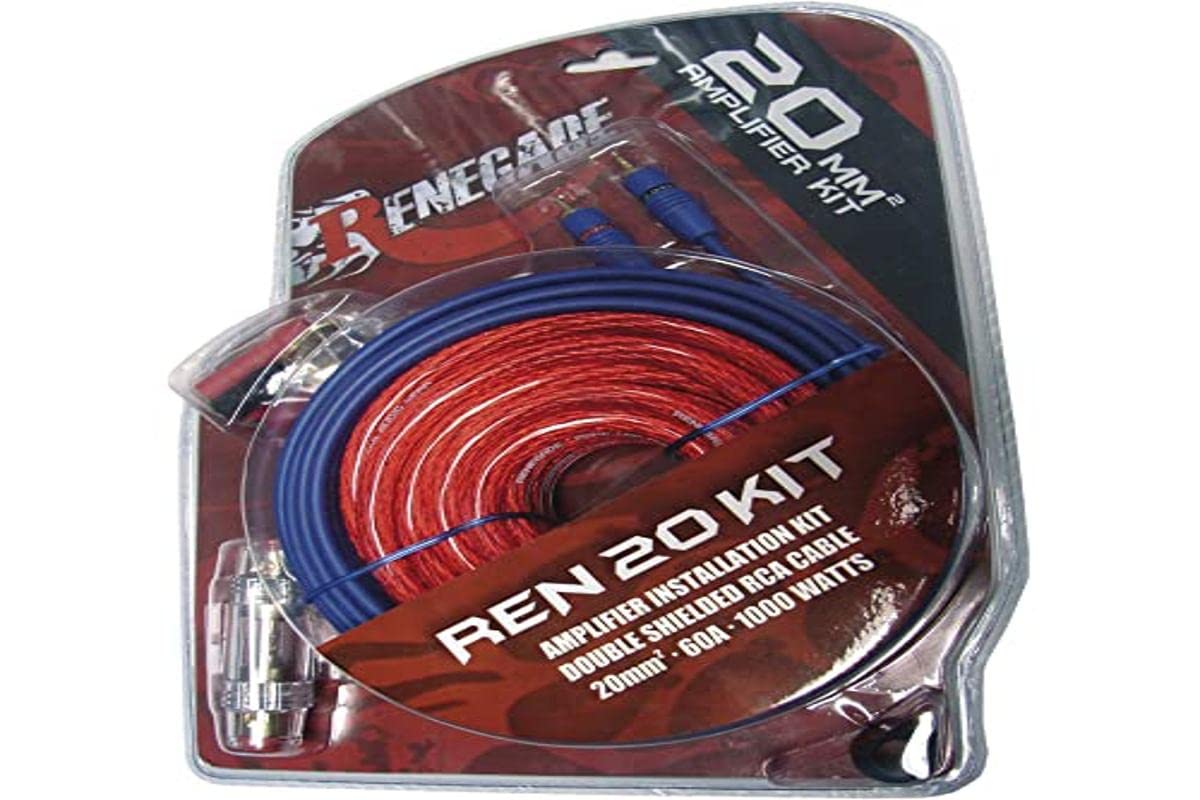 Renegade Ren20Kit Car HiFi Endstufen-Anschluss-Set 20mm² schwarz, blau, rot