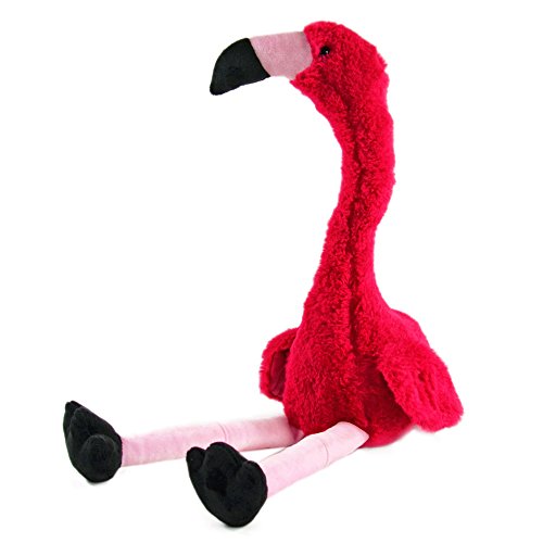 Kögler 76502 - Laber Flamingo "Peet", Labertier mit Aufnahme- und Wiedergabefunktion, plappert alles witzig nach und bewegt sich, ca. 34,5 cm groß, ideal als Geschenk für Jungen und Mädchen