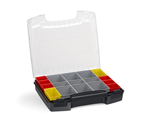 Sortimentskasten Kunststoff klein | i-BOXX (schwarz) mit Insetbox I3 | Ideal für i-BOXX RACK & LS-BOXX | Idealer Werkzeugkoffer leer Kunststoff