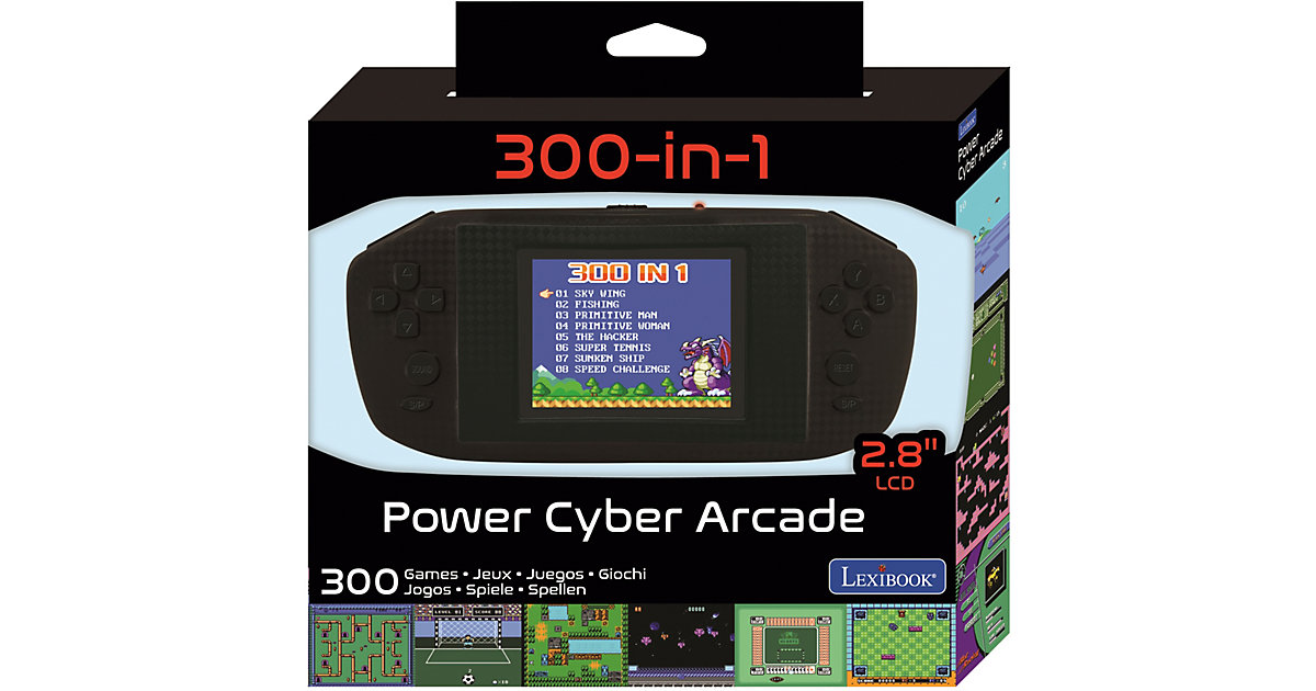 Tragbare Power Arcade Center Konsole - 2.8'' 300 Spiele schwarz 3