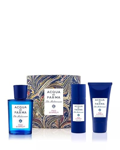 Acqua Di Parma Blu Meditteraneo Fico Di Amalfi 3-teiliges Geschenkset für Männer, (70,9 g Eau de Toilette Spray + 37,9 g Duschgel + 48,2 g Körperlotion)
