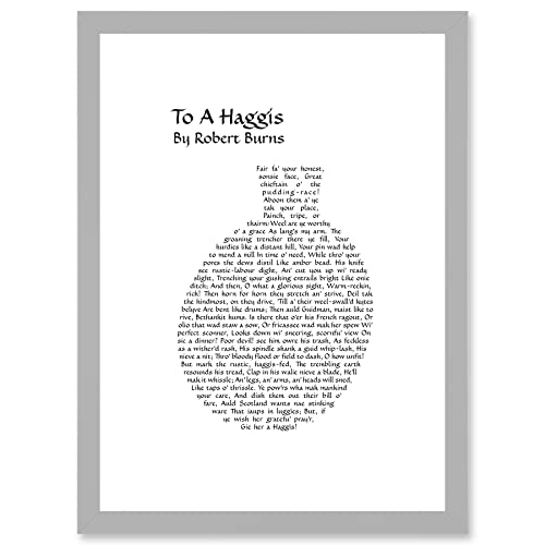 Quote Scottish Poem Robert Burns Address To A Haggis Typograph Artwork Framed Wall Art Print A4