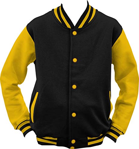 ShirtInStyle College Jacke Jacket Retro Style, Farbe SchwarzGelb, Größe M