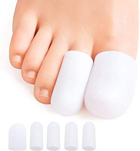 Pedimend High Quality Soft Silicone Gel Toes & Finger Caps (5pair) for both Feet & Hand | reduce complaints of corns, blisters and ingrown nails | Gel Protectors against friction | UNISEX