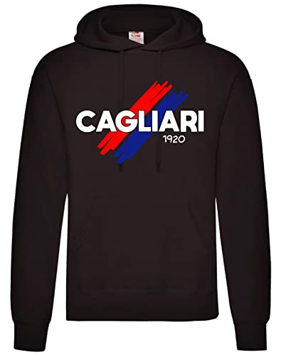 Sweatshirt mit Flagge Cagliari Fußballfans, Größe M (für Größen S M L XL XXL - Kinder senden Nachricht mit Bestellungs-Nr.)