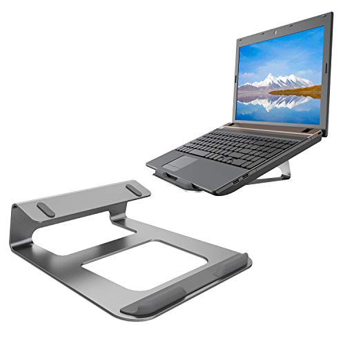 HFTEK - Laptop Notebook Ständer für Büro und Haus, Aluminium Laptop Stand, Ergonomische Stand für MacBook und alle Notebooks (FY02LH)