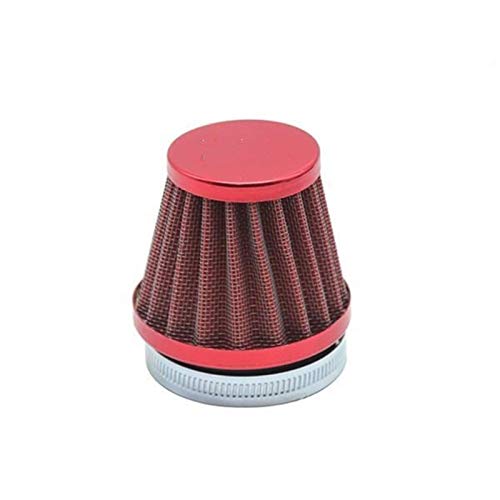 Motorrad Luftfilter, 50mm Motorrad Vergaser Adapter Ansaugrohr for 21 24 26 28 30 mm Mikuni OKO KOSO KEIHIN PWK Vergaser-Luftfilter (Color : Red)