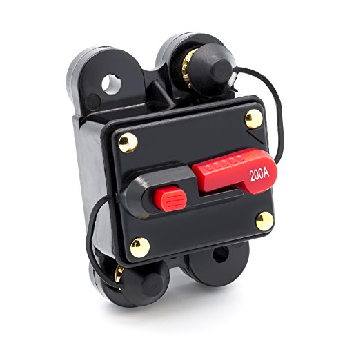 Adapter-Universe 200 A Automatische Sicherung Automatik Schalter 12 V / 24 V Spritzwasserschutz für Auto Boot Motorrad usw