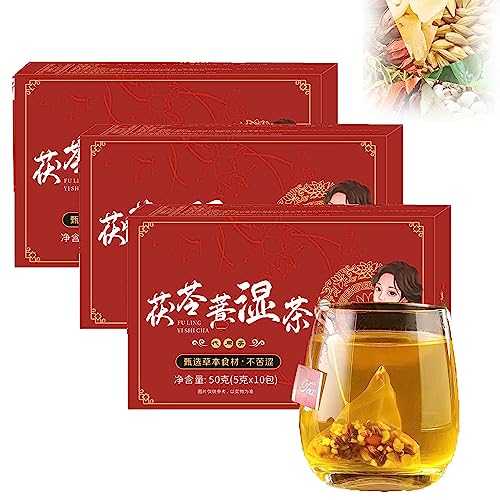 Kräutertee, der Feuchtigkeit entfernt, Fu Ling Tee, nährt die Leber und schützt die Leber, Fu Ling Yi Shi Cha, 18 Geschmacksrichtungen Leberpflegetee, Chinesischer nährender Lebertee (3BOX)