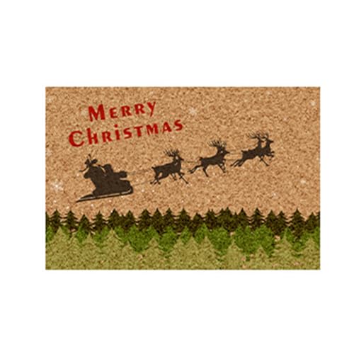 AOOOWER Fußmatte mit Cartoon-Motiv, für Weihnachten, festliche Heimdekoration, Schlafzimmer, Wohnzimmer, Bodenmatte, Teppich, Urlaubsmotiv, festliche Bodenmatte