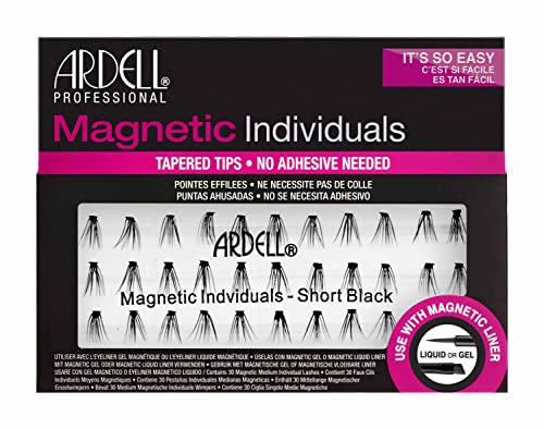 ARDELL Magnetics Individuals Short (36 Stk) - Magnetische Einzelwimpern aus Echthaar zur Wimpernverlängerung, falsche Wimpern magnetisch-kein Kleber nötig, einzelne Büschel, leichtes Volumen,natürlich