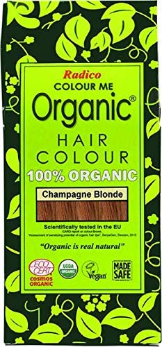 Radico Colour Me Organic Pflanzenhaarfarbe | Bio und Vegan | Zertifizierte Naturkosmetik | 100% Natürlich | Gesunder Glanz | Champagnerblond | 3 Packungen = 300 g