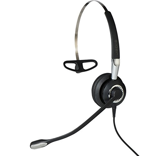 Jabra Biz 2400 II QD On-Ear Mono Headset mit Schnelltrennkupplung - Leichtgewichtiger Noise Cancelling Kabel-Kopfhörer mit HD Voice und weichem Kopfpolster für Tischtelefone