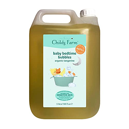 Childs Farm | Baby Bedtime Schaumbad | Bio Mandarine | Reinigt & beruhigt | Geeignet für Neugeborene mit trockener, empfindlicher & zu Ekzemen neigender Haut | 5L Bulk Nachfüllpackung