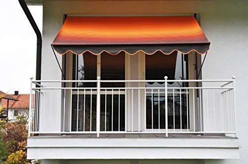 ANGERER FREIZEITMÖBEL Klemmmarkise orange-braun, Ausfall: 150 cm, versch. Breiten