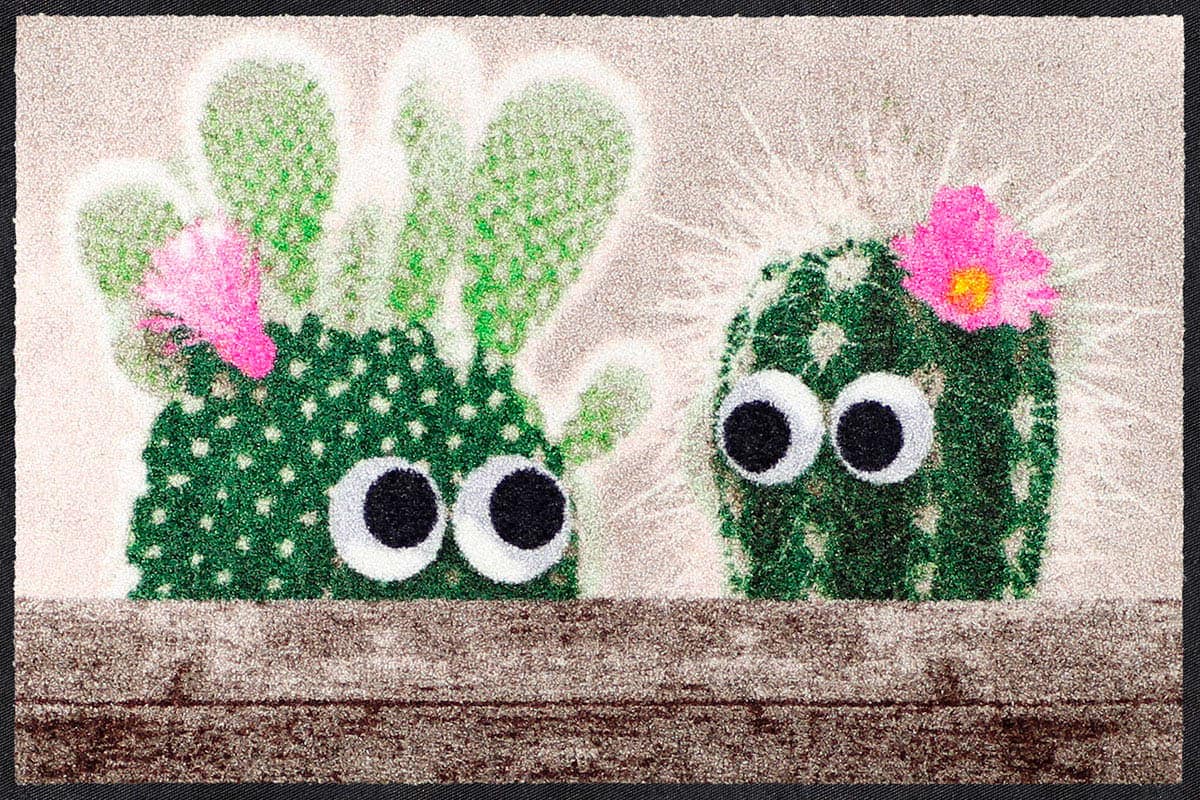 Salonloewe Kaktus Freunde Fußmatte 50 x 75 cm SLD1860-050x075 Fußabtreter, Türmatte, Schmutzfangmatte, Schmutzfänger, Küchenteppich