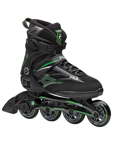 Fila Herren Wave 84 Inline Skate, Schwarz-Grün, 43 EU