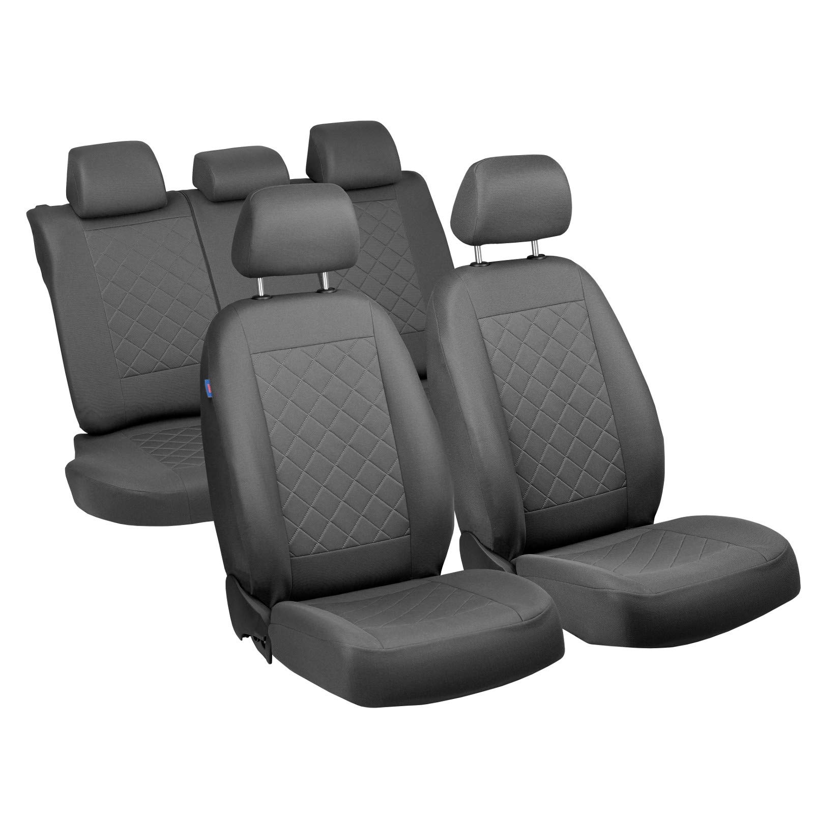 C5 Sitzbezüge - 1 Set - Farbe Premium Grau Gepresstes Karomuster