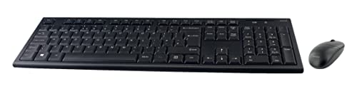 Deltaco Wireless Desktop Set - Tastatur und Maus - USB Empfänger - 10m Reichweite - UK Layout - Schwarz