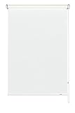 GARDINIA Seitenzug-Rollo für Fenster, Blickdicht, Lichtdurchlässig, Sichtschutz, Blendschutz, Montage mit Bohren, Weiß, 52 x 180 cm (BxH)