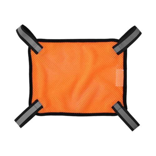 MiOYOOW Orange Mesh Sicherheit Spanel, Gut Sichtbare Rucksack Panel Abdeckung Im Freien, Sicherheitspanel mit Reflektierenden Streifen/Tasche für Jagd, Camping, Radfahren, Zelte