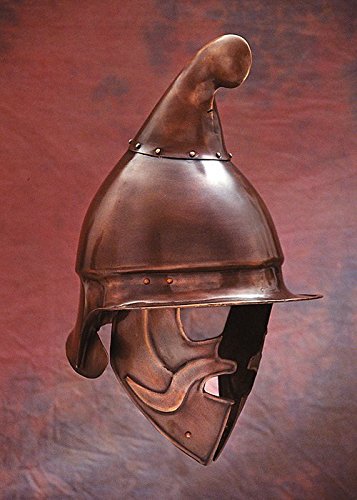 Battle-Merchant Attischer Hoplitenhelm aus Stahl in Bronze Finish - Athen, Antike, Griechen, Helm