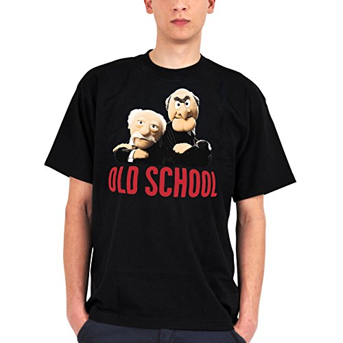 Muppets T-Shirt Grandmasters Statler & Waldorf Old School in schwarz (XXL)